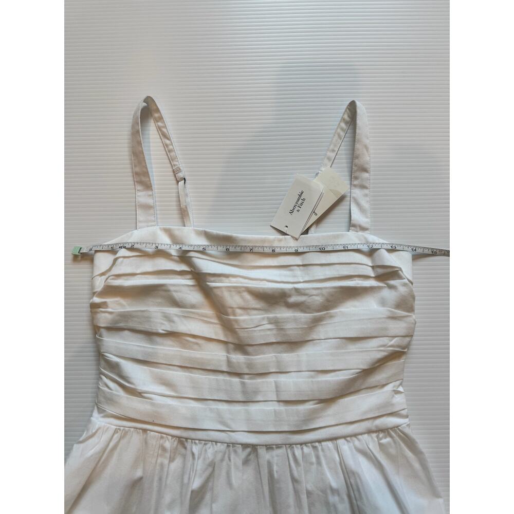 Abercrombie Fitch Emerson Poplin Mini Dress White S Bridal Shower Coquette NWT - Picture 8 of 16